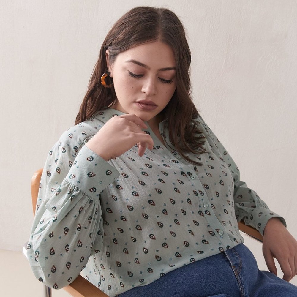 🌷 NEW Addition Elle Georgette Blouse in Soft Mint 3X